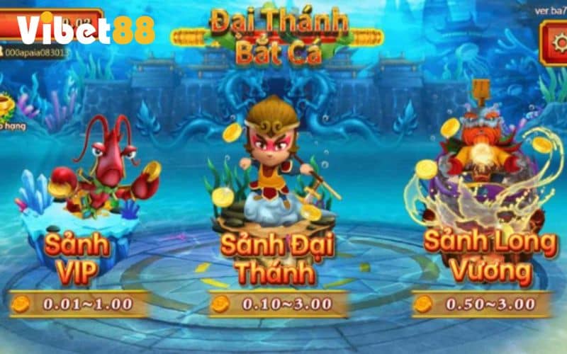 Đa dạng sự lựa chọn trong game Đại Thánh Bắt Cá